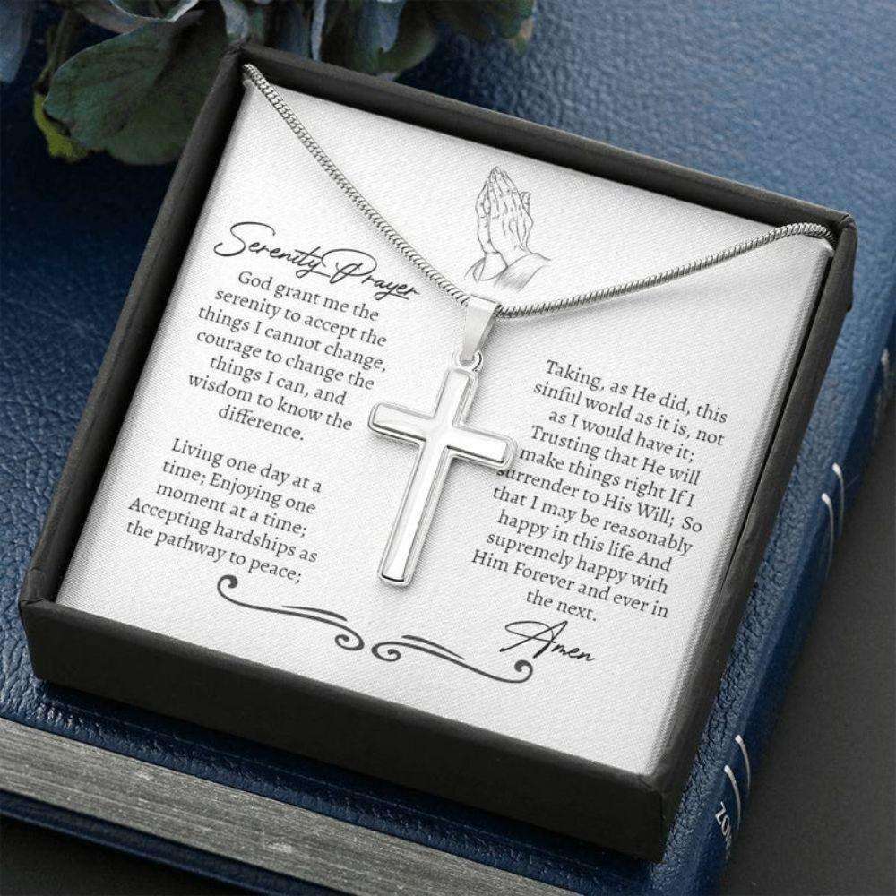 Serenity Prayer Necklace, Full Serenity Prayer, Prayer For Strength Necklace Rakva