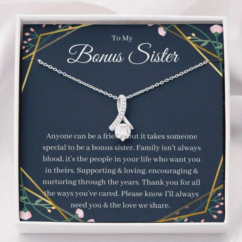 Sister Necklace, Bonus Sister Necklace Gift, Gift For Sister In Law Adoptive Sister Step Sister, Bridesmaid Gifts Rakva
