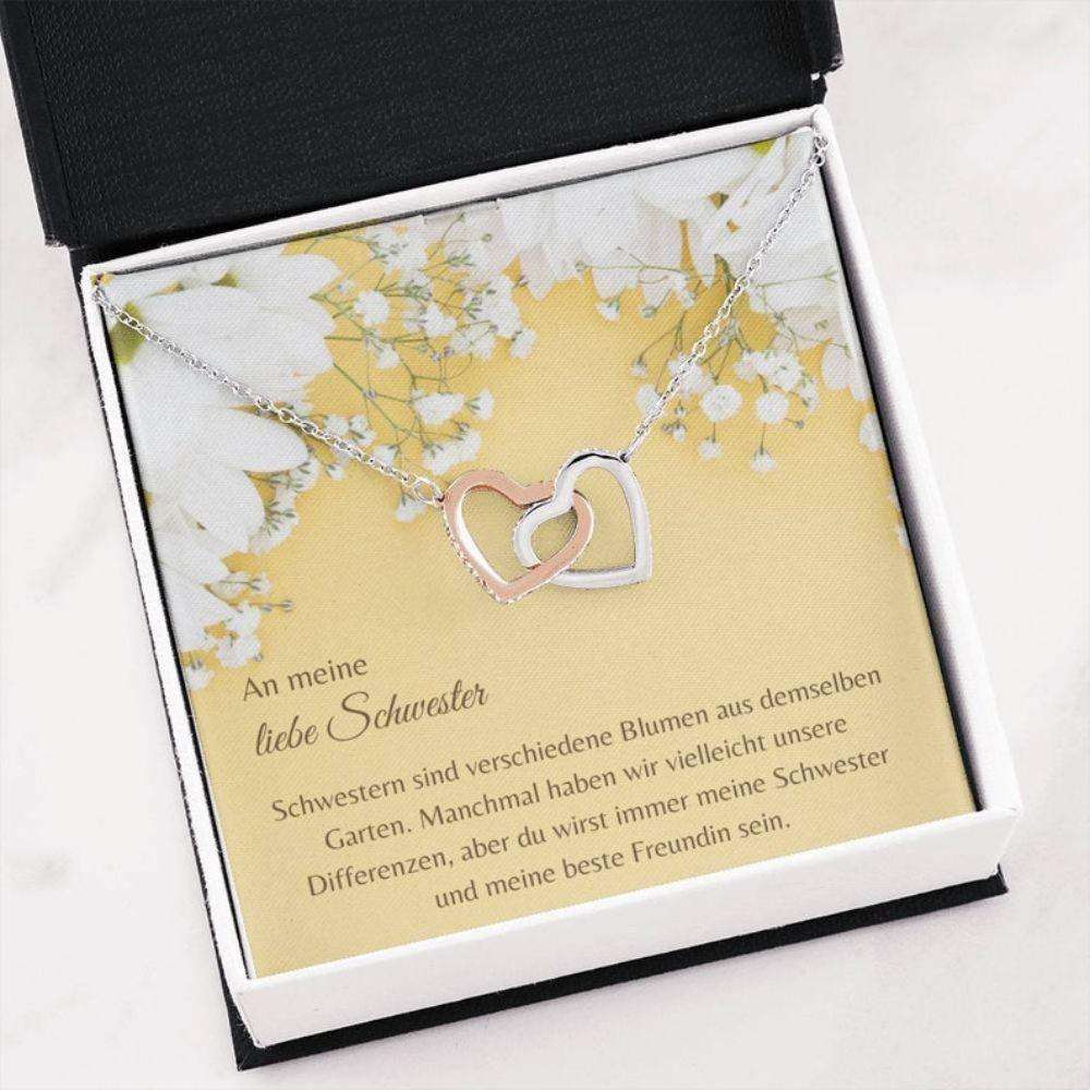 Sister Necklace, German Sister Necklace “ Bbf Sister Necklace “ Schwester Schmuck “ German Message Gift “ Schwester Sayings Gift For Bride Rakva
