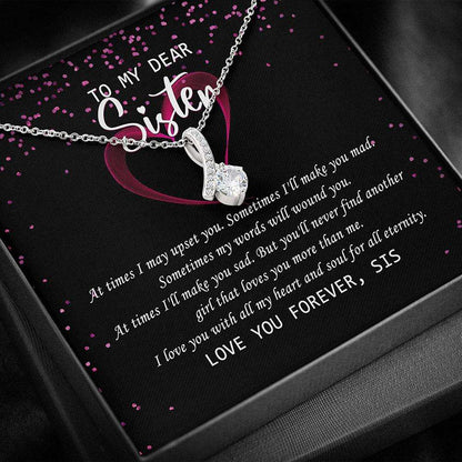 Sister Necklace, Gift For Sister “ Dear My Sister Gift Unbiogical Sister Necklace Gifts For Friend Rakva