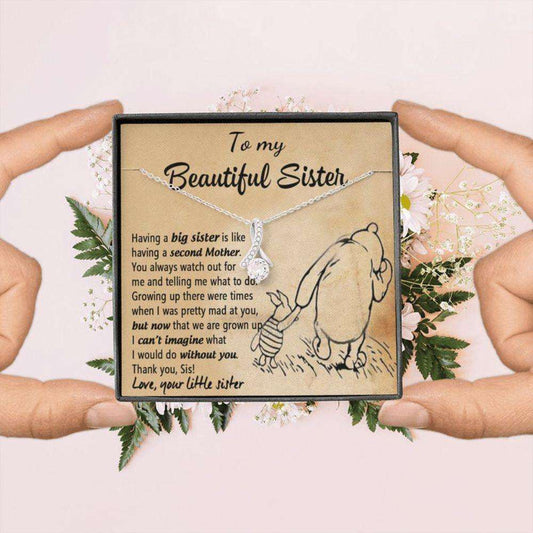 Sister Necklace, Gift For Sister, Thank You Necklace, Gift For Big Sister From Little Sister Gifts For Friend Rakva