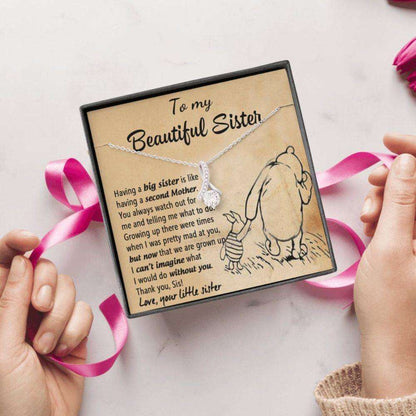 Sister Necklace, Gift For Sister, Thank You Necklace, Gift For Big Sister From Little Sister Gifts For Friend Rakva