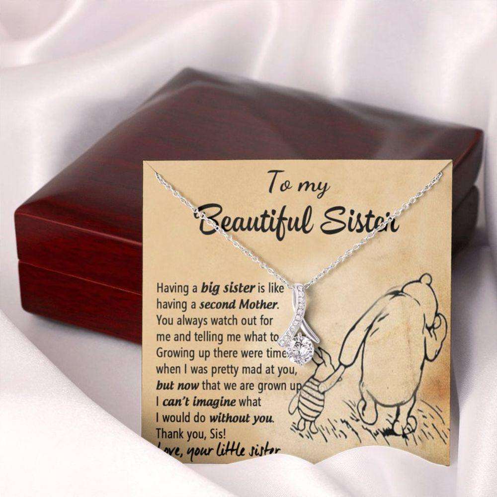 Sister Necklace, Gift For Sister, Thank You Necklace, Gift For Big Sister From Little Sister Gifts For Friend Rakva