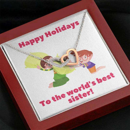 Sister Necklace “ Gift To Sister “ Necklace With Message Card Sister Pillow Fight Gifts for Sister Rakva