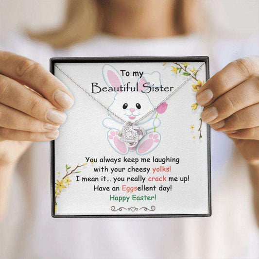 Sister Necklace, Happy Easter Day To My Sister Necklace, Easter Gifts For Sister, Best Friend Gifts For Friend Rakva