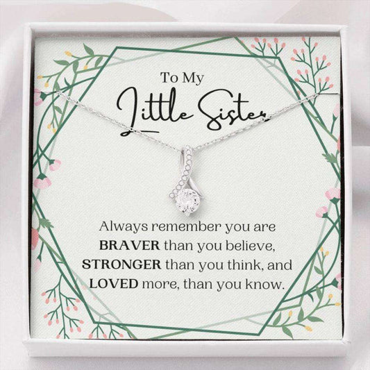 Sister Necklace, Little Sister Necklace Gift From Big Brother, Always Remember You Are Loved Rakva