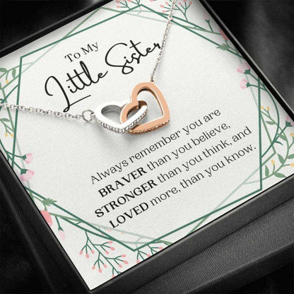 Sister Necklace, Little Sister Necklace Gift From Big Brother, Always Remember You Are Loved Rakva