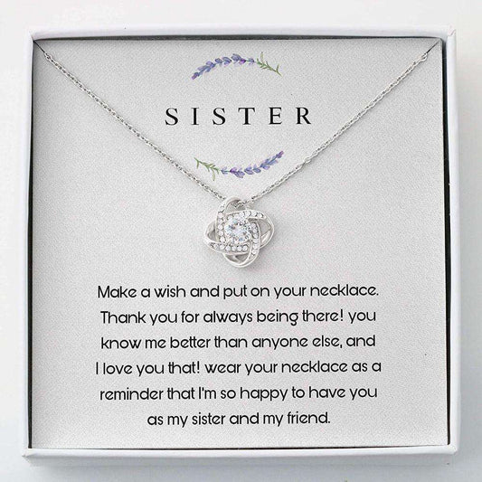 Sister Necklace, Love Knots Necklace “ Sister Necklace My Sister And My Friend Gifts For Friend Rakva