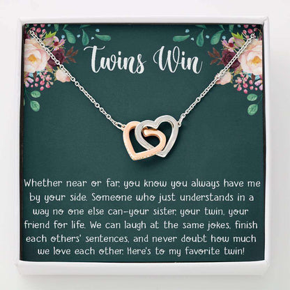 Sister Necklace, My Twin Gift Necklace For Twin Sister, Twin Girl, Show Your Twin Love Gifts For Friend Rakva