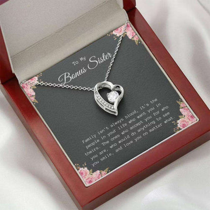 Sister Necklace, Necklace For My Bonus Sister “ Christmas Gift For Bonus Sister, Gift For My Best Friend Rakva