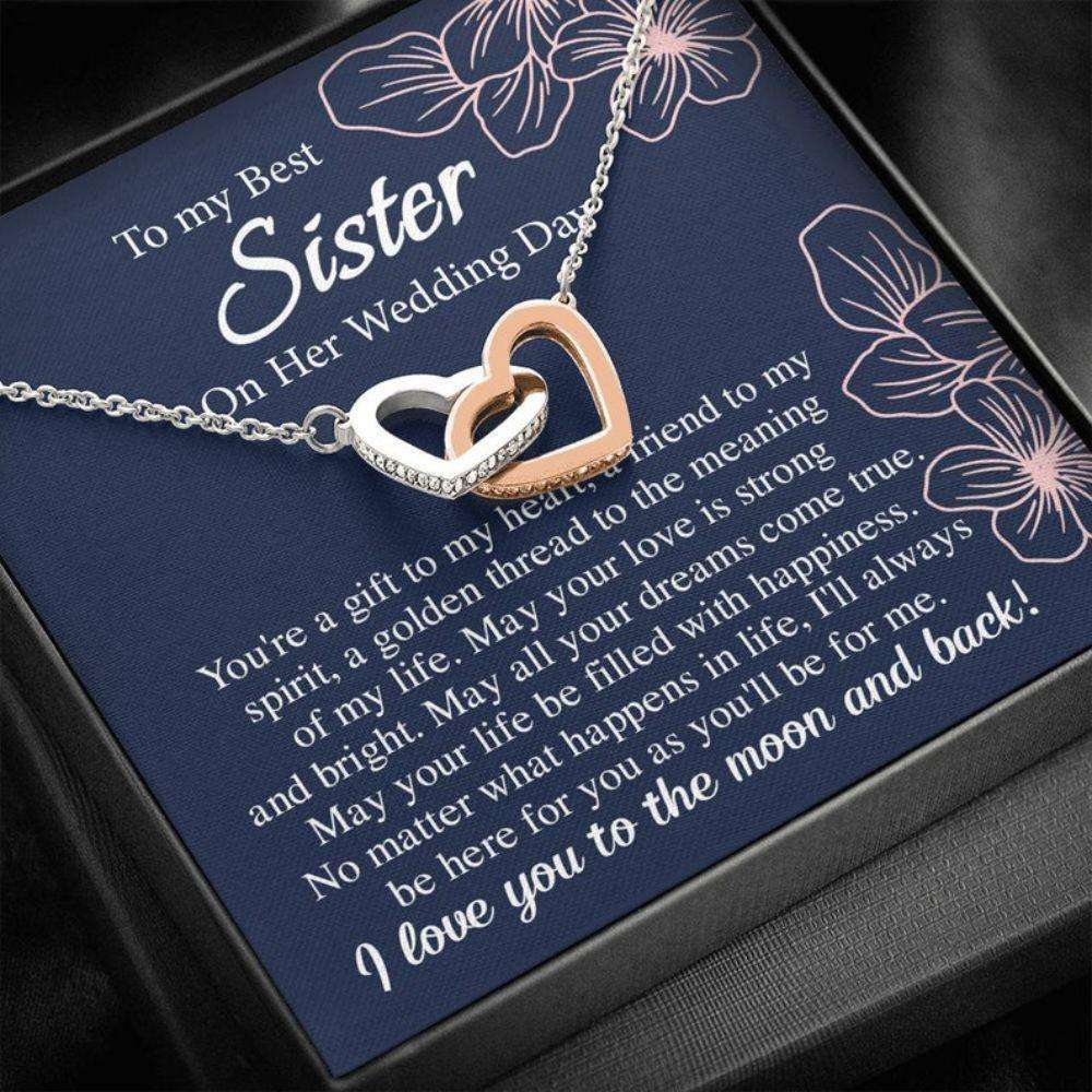 Sister Necklace, Sister Gift On Wedding Day, To Bride Necklace From Sister Brother, To My Sister On Her Wedding Necklace Gift For Bride Rakva