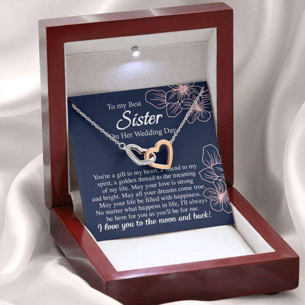 Sister Necklace, Sister Gift On Wedding Day, To Bride Necklace From Sister Brother, To My Sister On Her Wedding Necklace Gift For Bride Rakva