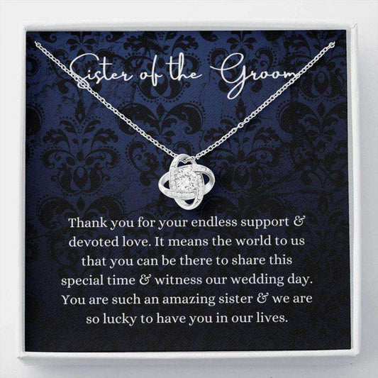 Sister Necklace, Sister Of The Groom Necklace Gift From Groom, Brother To Sister Wedding Gift Rakva