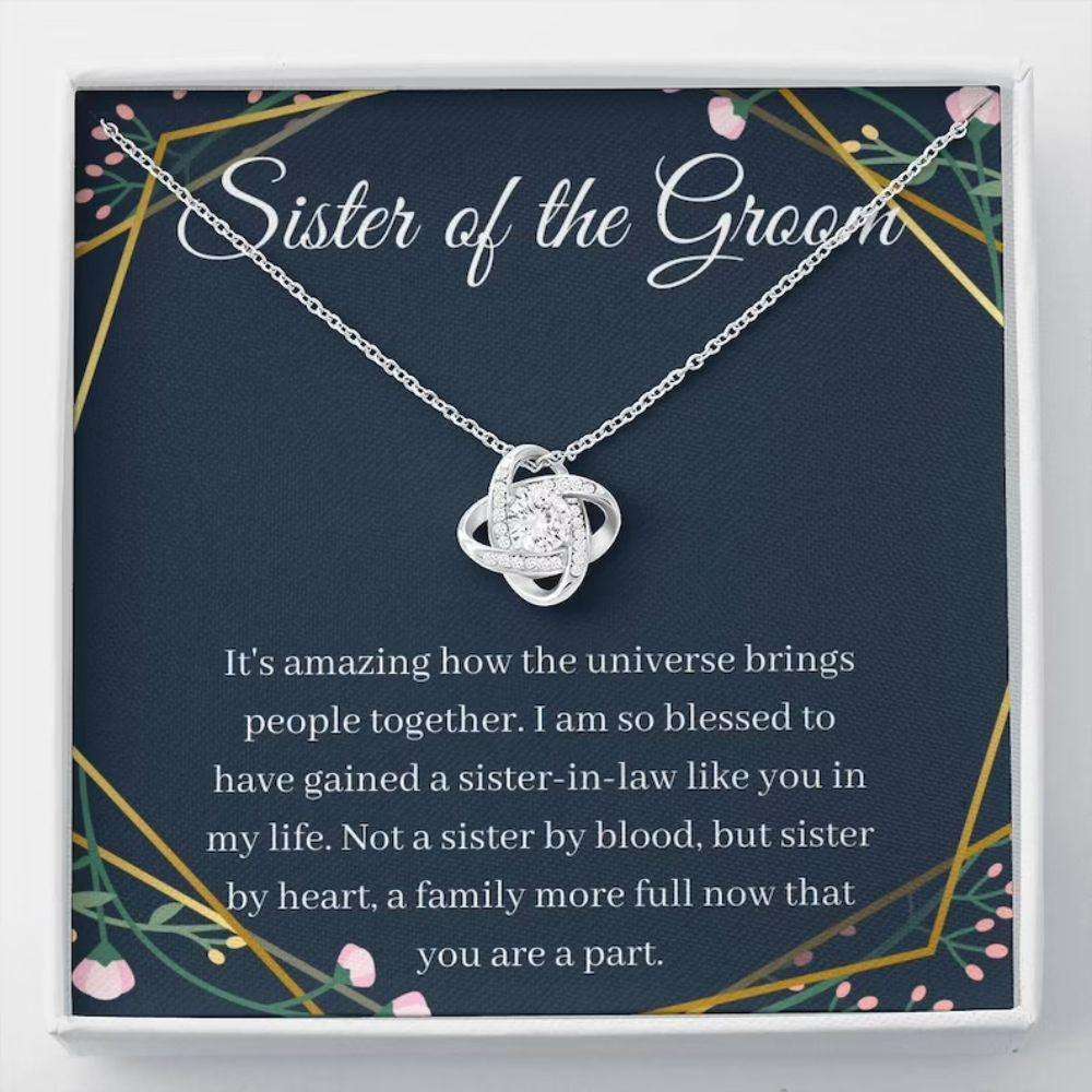 Sister Necklace, Sister Of The Groom Necklace Gift Sister In Law Wedding Gift From Bride Gifts for Sister Rakva