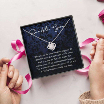 Sister Necklace, Sister Of The Groom Necklace, Wedding Gift For Sister From Bride And Groom, Bridal Party Gifts For Sister In Law Rakva