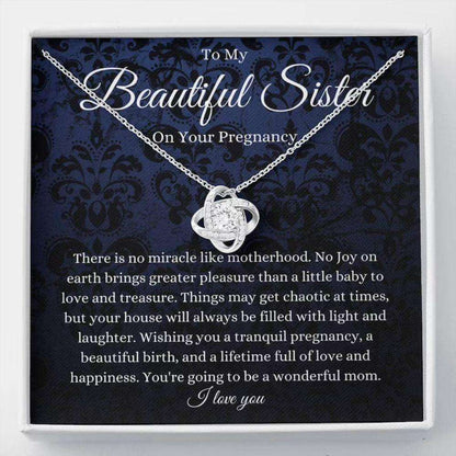 Sister Necklace, Sister Pregnancy Necklace, Gift For Mom To Be, Expecting Mom Gifts For Mom To Be (Future Mom) Rakva