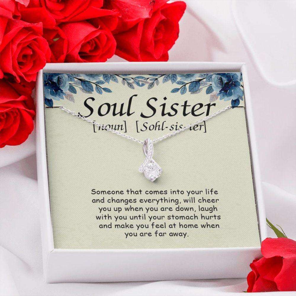 Sister Necklace, Soul Sisters Alluring Necklace, Christmas Soul Sister Gift, Unbiological Sister Gift, Soul Sisters Jewelry
