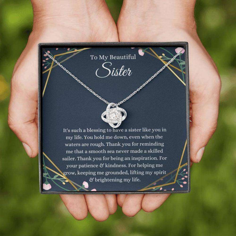 Sister Necklace, To My Beautiful Sister Necklace, Birthday Christmas Gift For Little Sister Big Sister Gifts For Friend Rakva