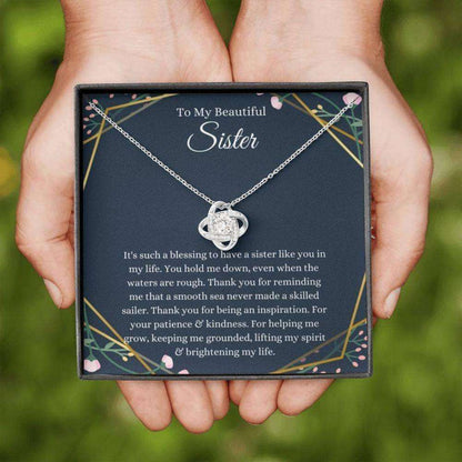 Sister Necklace, To My Beautiful Sister Necklace, Birthday Christmas Gift For Little Sister Big Sister Gifts For Friend Rakva