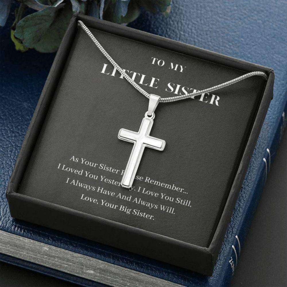 Sister Necklace, To My Little Sister Necklace, Always Will Love You, Birthday Gift For Sister Rakva