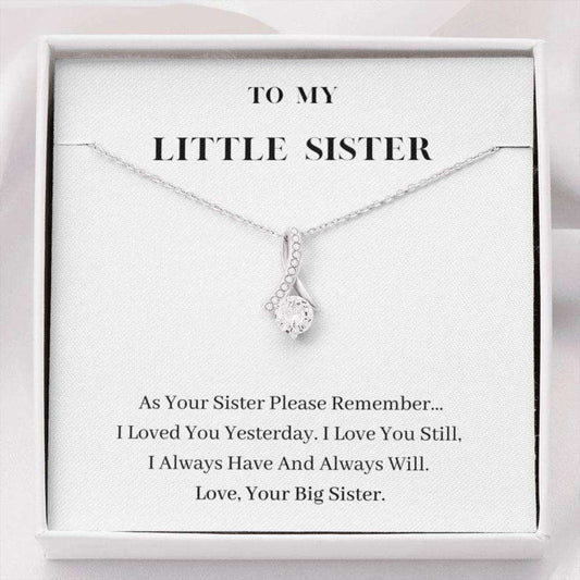 Sister Necklace, To My Little Sister Necklace, Always Will Love You, Birthday Gift For Sister Rakva