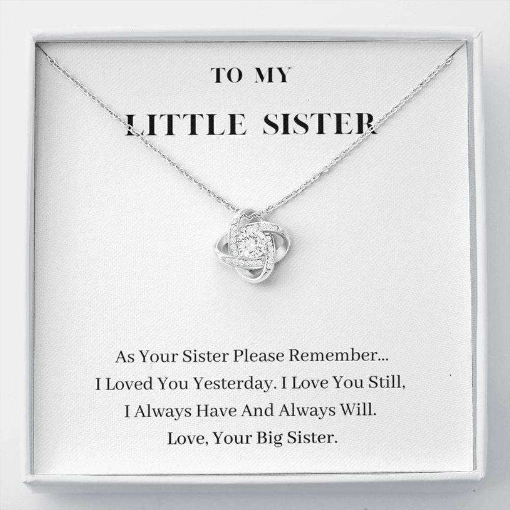 Sister Necklace, To My Little Sister Necklace, Always Will Love You, Present For Teenage Sister Rakva