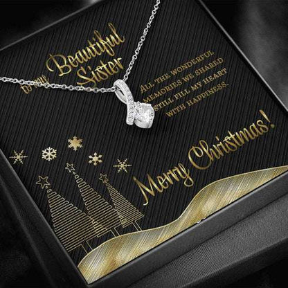 Sister Necklace, To My Sister Christmas Necklace Gifts For Friend Rakva