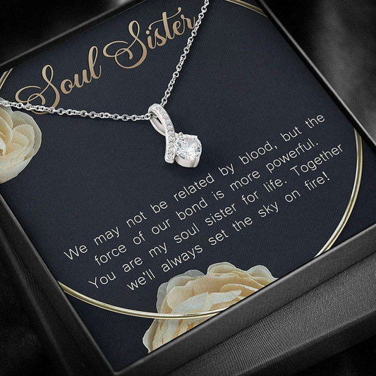 Sister Necklace, To My Sister My Soul Necklace, Gifts For Best Friend Bestie Bff Gifts For Friend Rakva