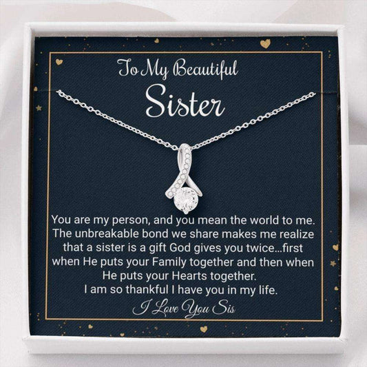 Sister Necklace, To My Sister Necklace Gift, Necklace, Birthday Gift For A Sister, Gift For Soul Sister, My Best Friend Gifts For Friend Rakva