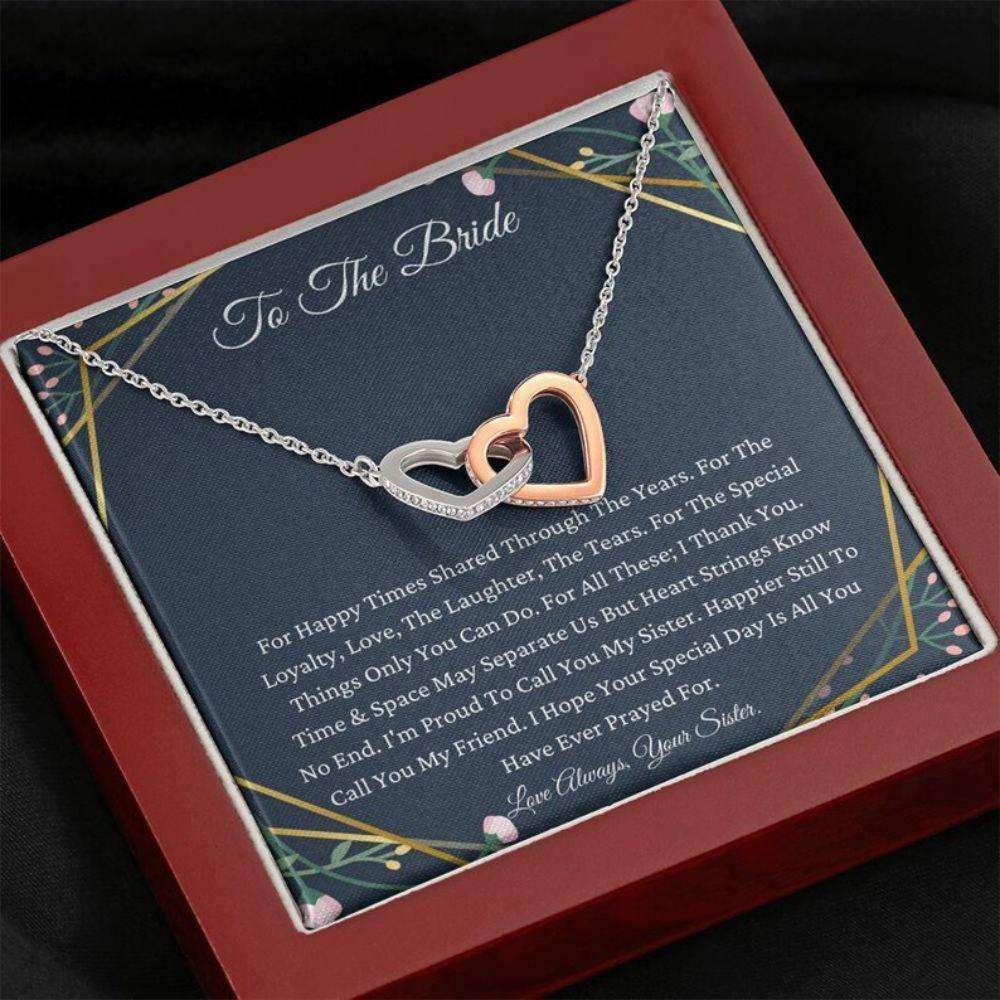 Sister Necklace, To My Sister On Your Wedding Day Necklace Gift From Sister To Bride Necklace For Sister’S Wedding Day Gift For Bride Rakva