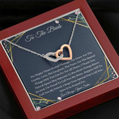 Sister Necklace, To My Sister On Your Wedding Day Necklace Gift From Sister To Bride Necklace For Sister’S Wedding Day Gift For Bride Rakva