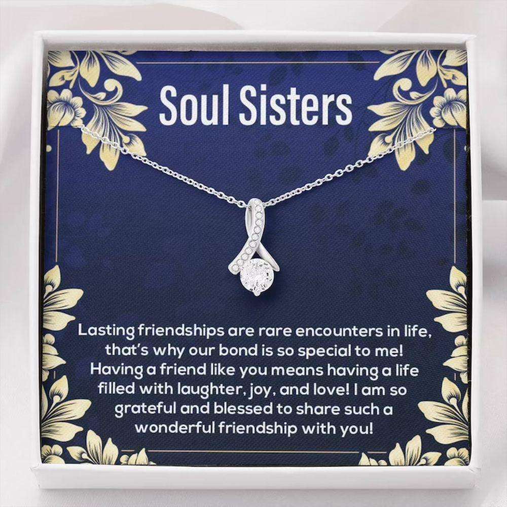 Sister Necklace, To My Soul Sister Necklace, Gift, Birthday Gift For Best Friend Bestie Bff Soul Sister Rakva