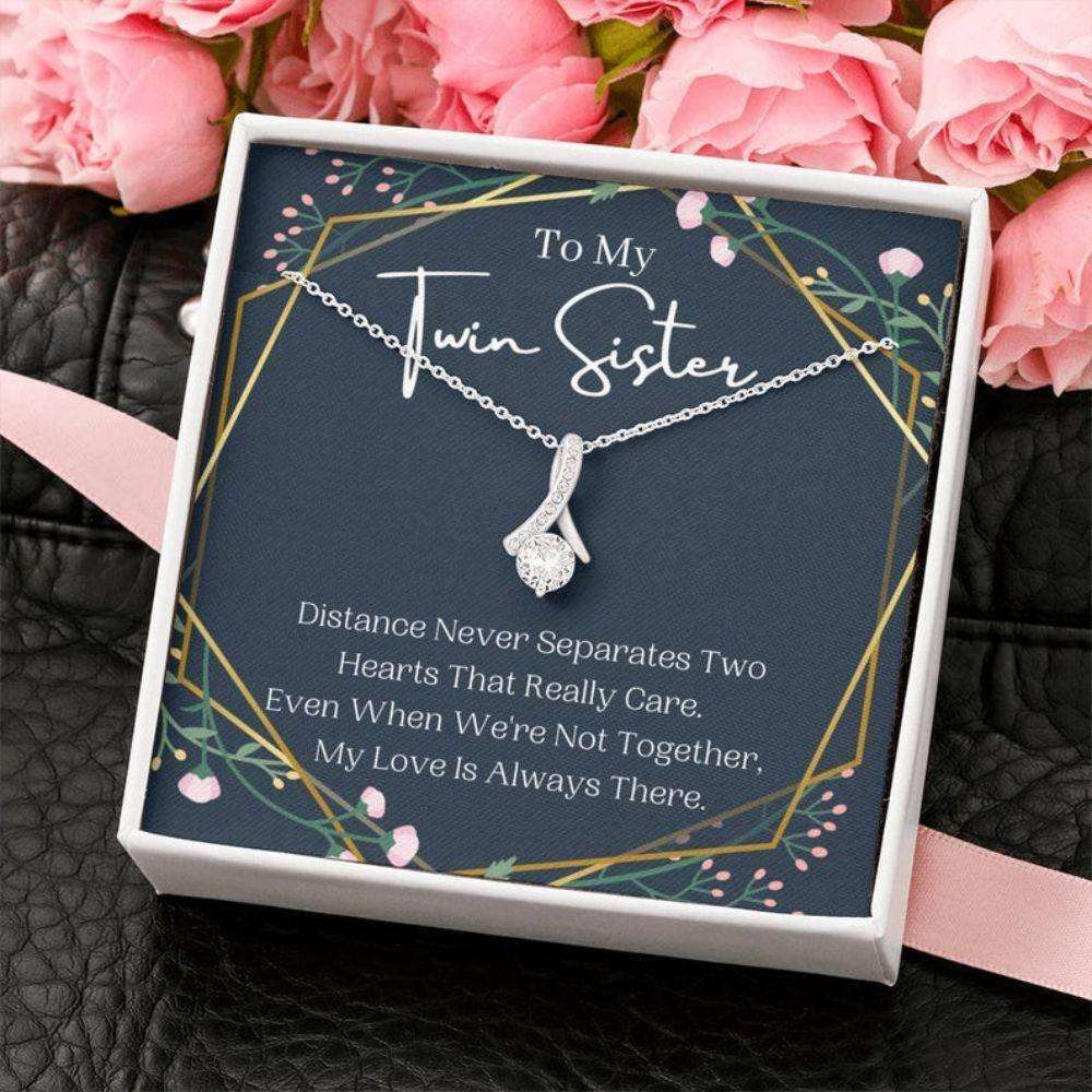 Sister Necklace, To My Twin Sister Necklace, Distance Never Separates, Birthday Gift For Twin Sister Gifts For Friend Rakva