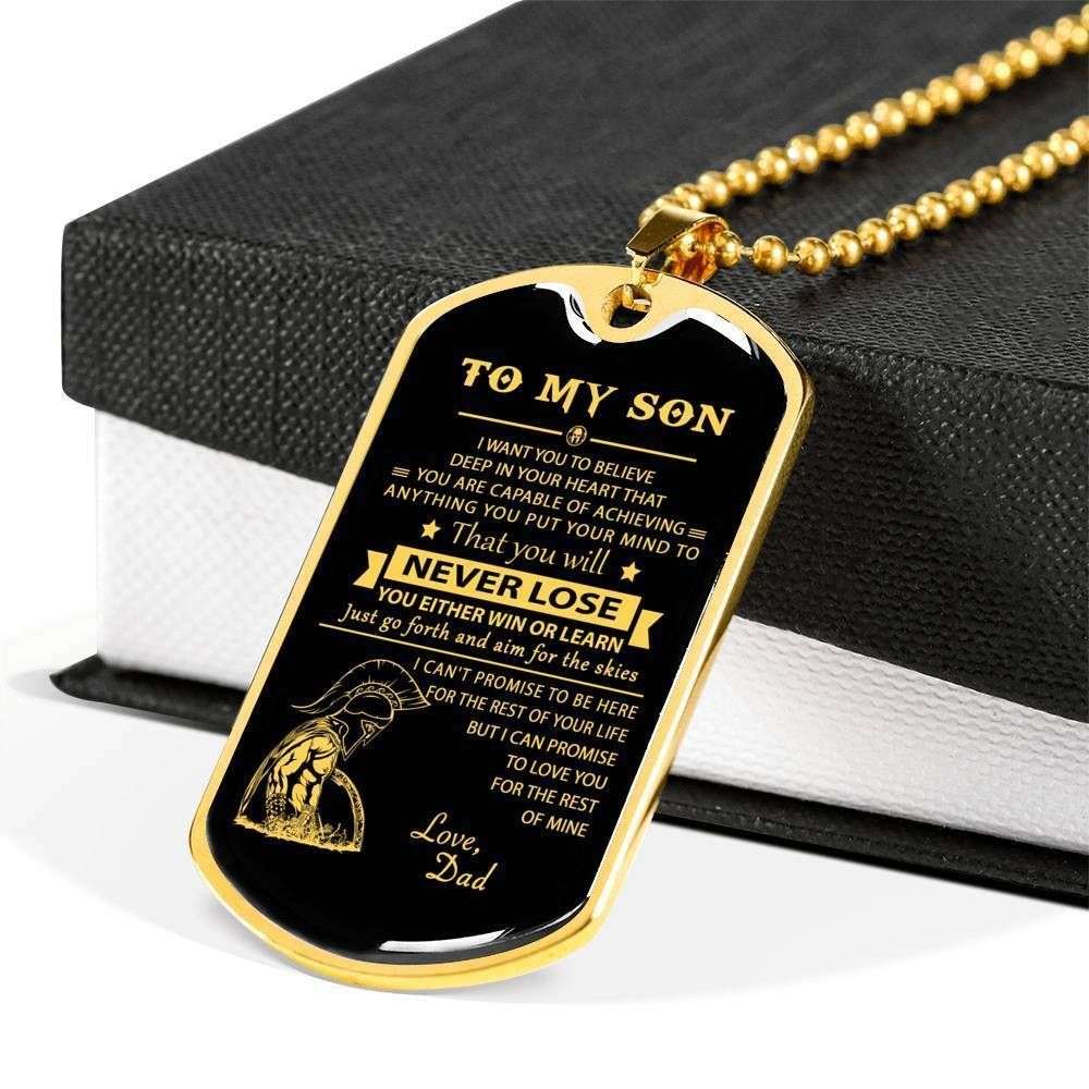 Son Dog Tag Custom Picture, Dad To Son Dog Tag Custom Picture Necklace You Will Never Lose Gifts For Son Rakva