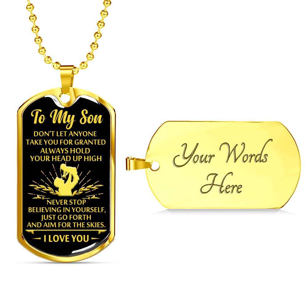 Son Dog Tag, Custom Picture Dog Tag For Son: Gift For Son Dog Tag Necklace-1 Gifts For Son Rakva