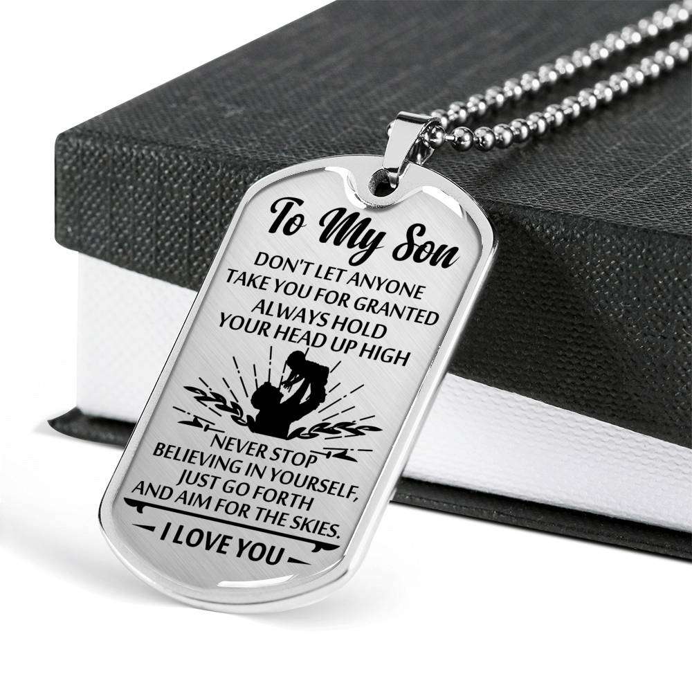 Son Dog Tag, Custom Picture Dog Tag For Son: Gift For Son Dog Tag Necklace-2 Gifts For Son Rakva