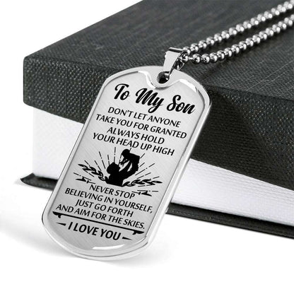 Son Dog Tag, Custom Picture Dog Tag For Son: Gift For Son Dog Tag Necklace-2 Gifts For Son Rakva