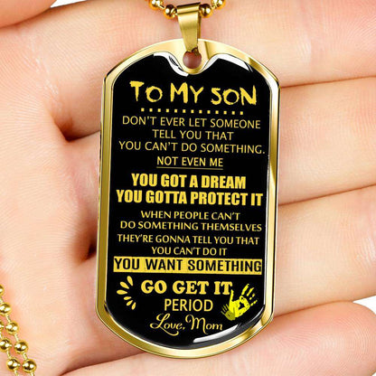 Son Dog Tag, Custom Picture Dog Tag For Son: Gift For Son Dog Tag Necklace-25 Gifts For Son Rakva