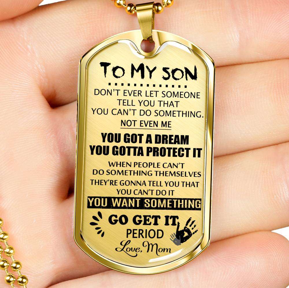 Son Dog Tag, Custom Picture Dog Tag For Son: Gift For Son Dog Tag Necklace-26 Gifts For Son Rakva