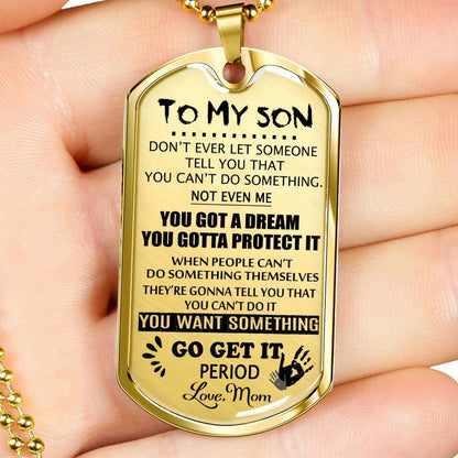 Son Dog Tag, Custom Picture Dog Tag For Son: Gift For Son Dog Tag Necklace-26 Gifts For Son Rakva