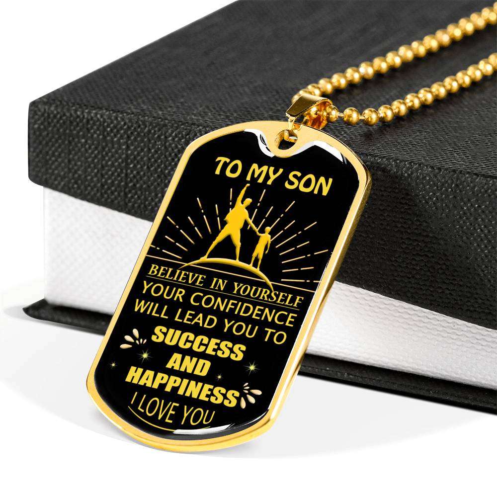 Son Dog Tag, Custom Picture Dog Tag For Son: Gift For Son Dog Tag Necklace-28 Gifts For Son Rakva