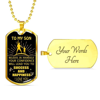 Son Dog Tag, Custom Picture Dog Tag For Son: Gift For Son Dog Tag Necklace-28 Gifts For Son Rakva