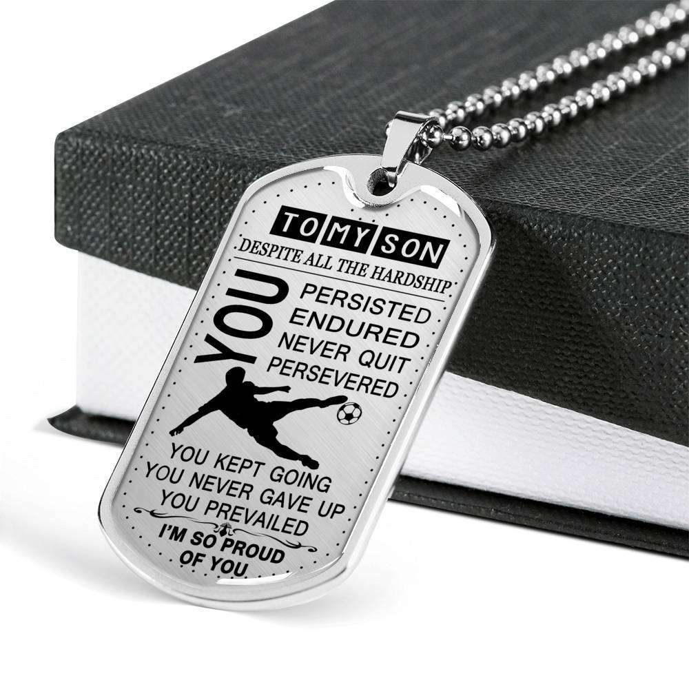 Son Dog Tag, Custom Picture Dog Tag For Son: Gift For Son Dog Tag Necklace-31 Gifts For Son Rakva
