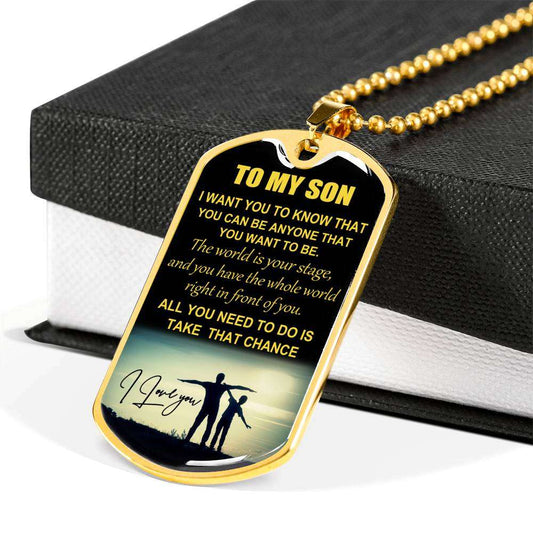 Son Dog Tag, Custom Picture Dog Tag For Son: Gift For Son Dog Tag Necklace-33 Gifts For Son Rakva