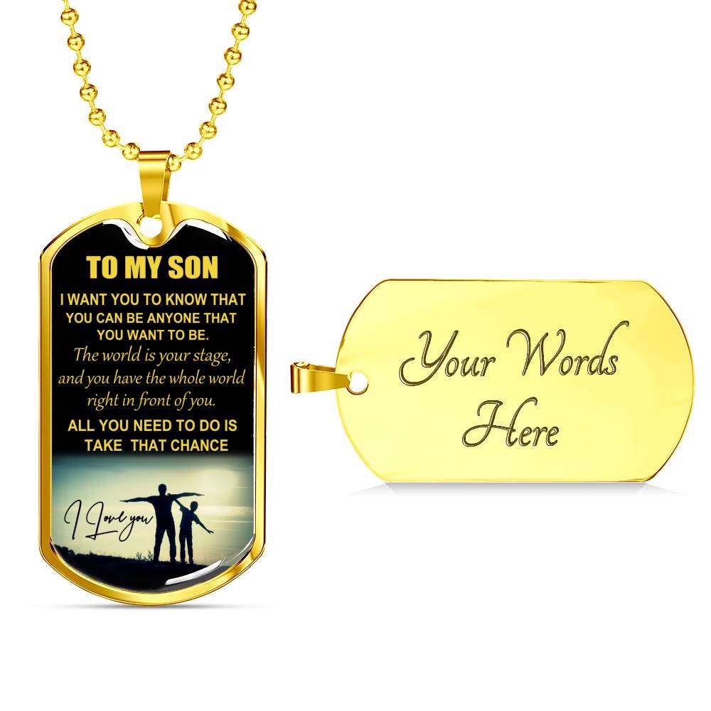 Son Dog Tag, Custom Picture Dog Tag For Son: Gift For Son Dog Tag Necklace-33 Gifts For Son Rakva