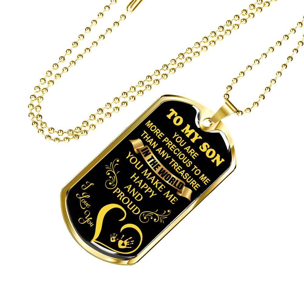 Son Dog Tag, Custom Picture Dog Tag For Son: Gift For Son Dog Tag Necklace-4 Gifts For Son Rakva