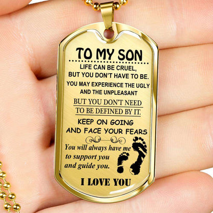 Son Dog Tag, Custom Picture Dog Tag For Son: Gift For Son Dog Tag Necklace-8 Gifts For Son Rakva