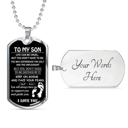 Son Dog Tag, Custom Picture Dog Tag For Son: Gift For Son Dog Tag Necklace-9 Gifts For Son Rakva