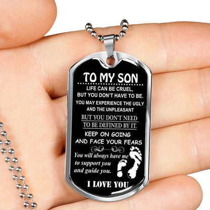 Son Dog Tag, Custom Picture Dog Tag For Son: Gift For Son Dog Tag Necklace-9 Gifts For Son Rakva