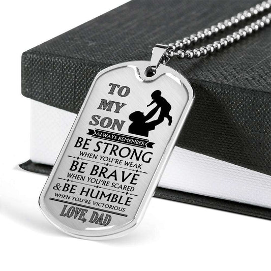 Son Dog Tag, Custom Picture Dog Tag For Son, Gift For Son, Son Necklace, Father And Son Dog Tag-1 Gifts For Son Rakva